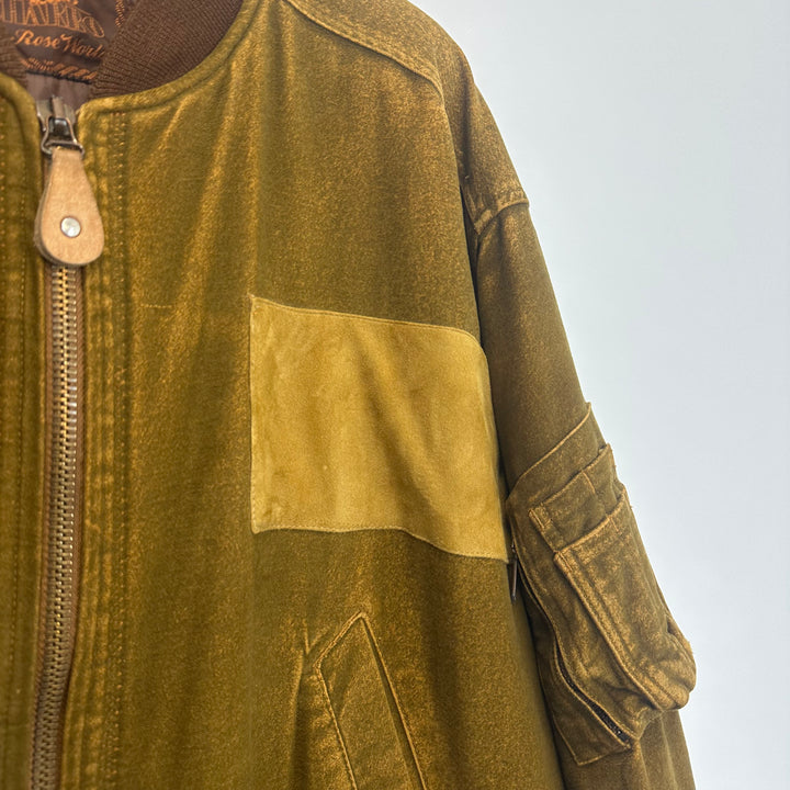 Reworked Brown Padded Cotton moleskin Jacket - L