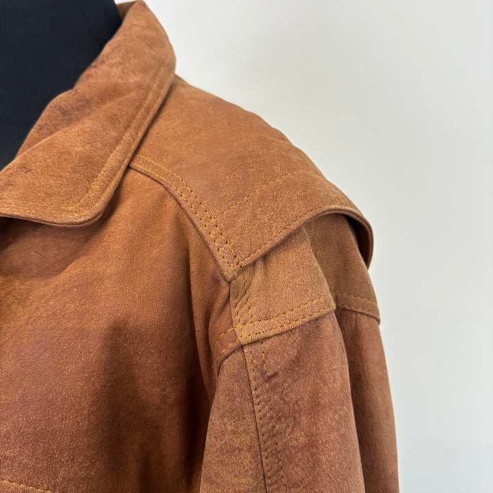 Premium Light Brown Suede Jacket - L