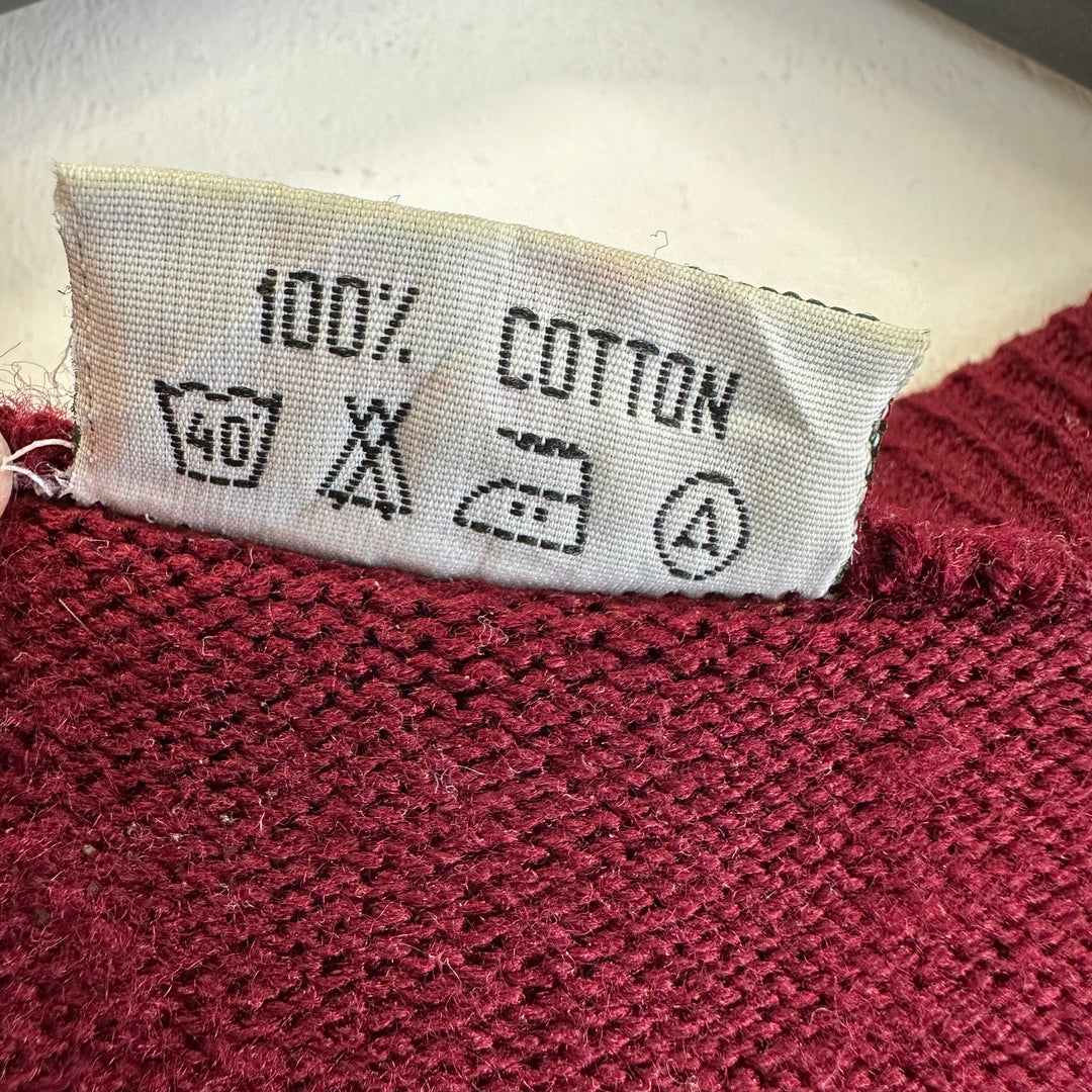 Lacoste vintage 80s Burgundy Cotton knitted Tank - L