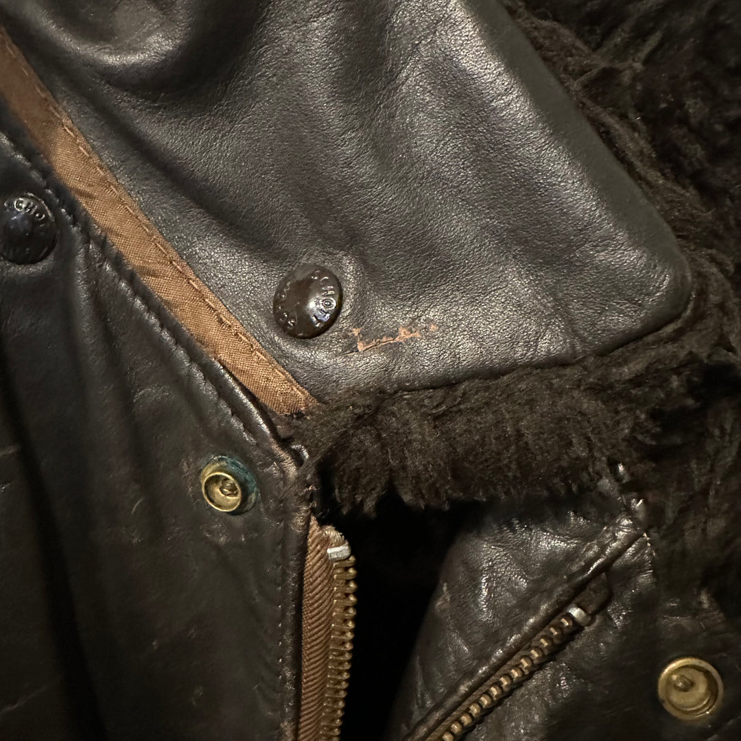 Schott Brown Leather Aviator - M