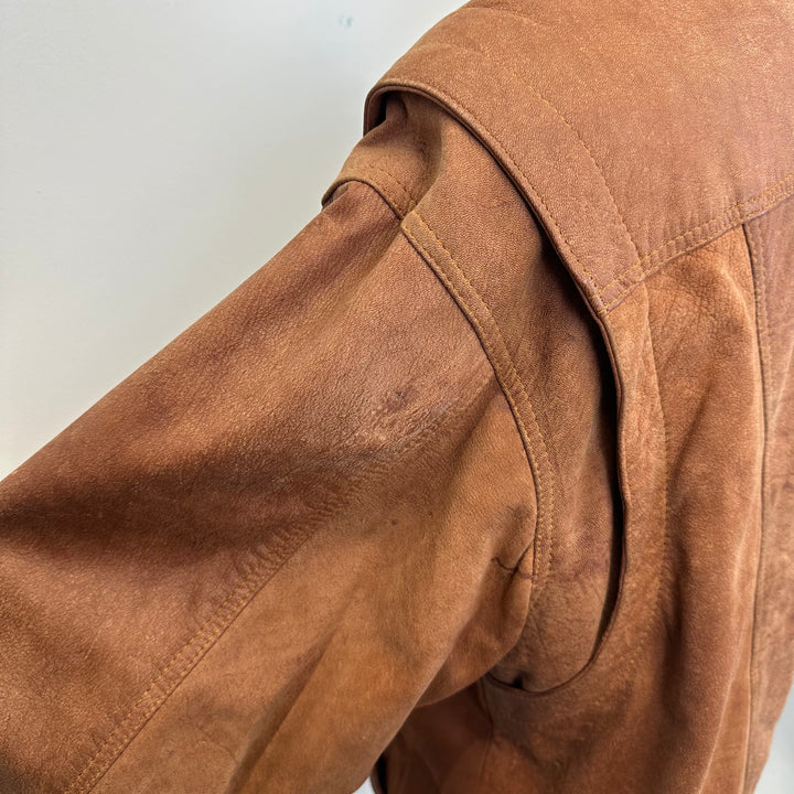 Premium Light Brown Suede Jacket - L