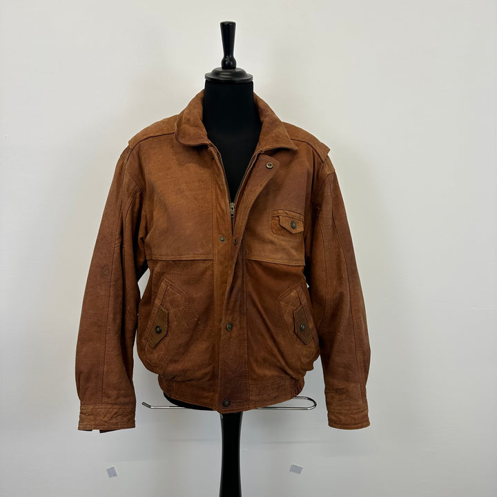 Premium Light Brown Suede Jacket - L