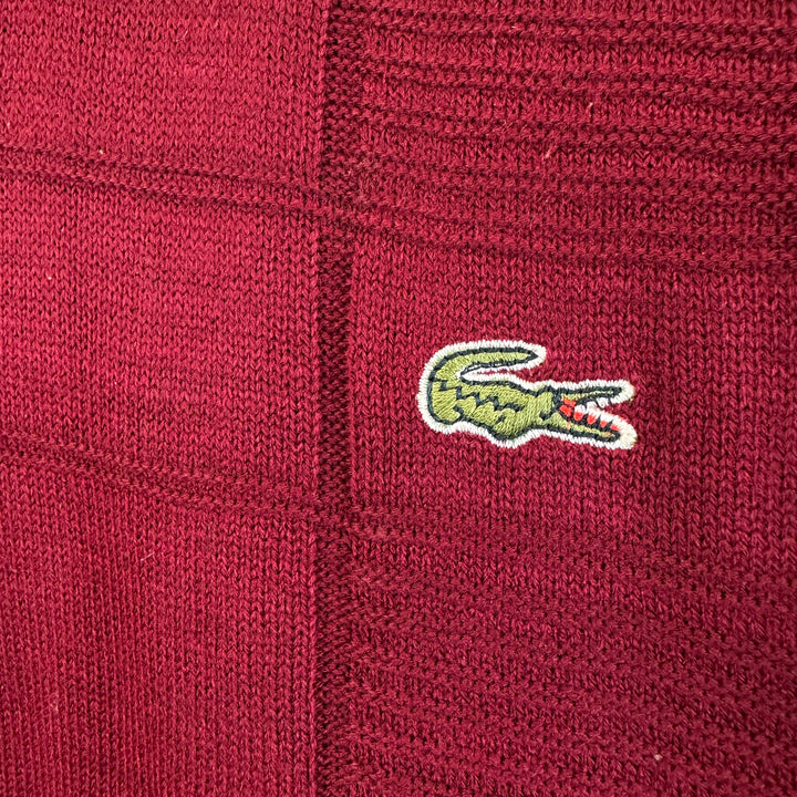 Lacoste vintage 80s Burgundy Cotton knitted Tank - L