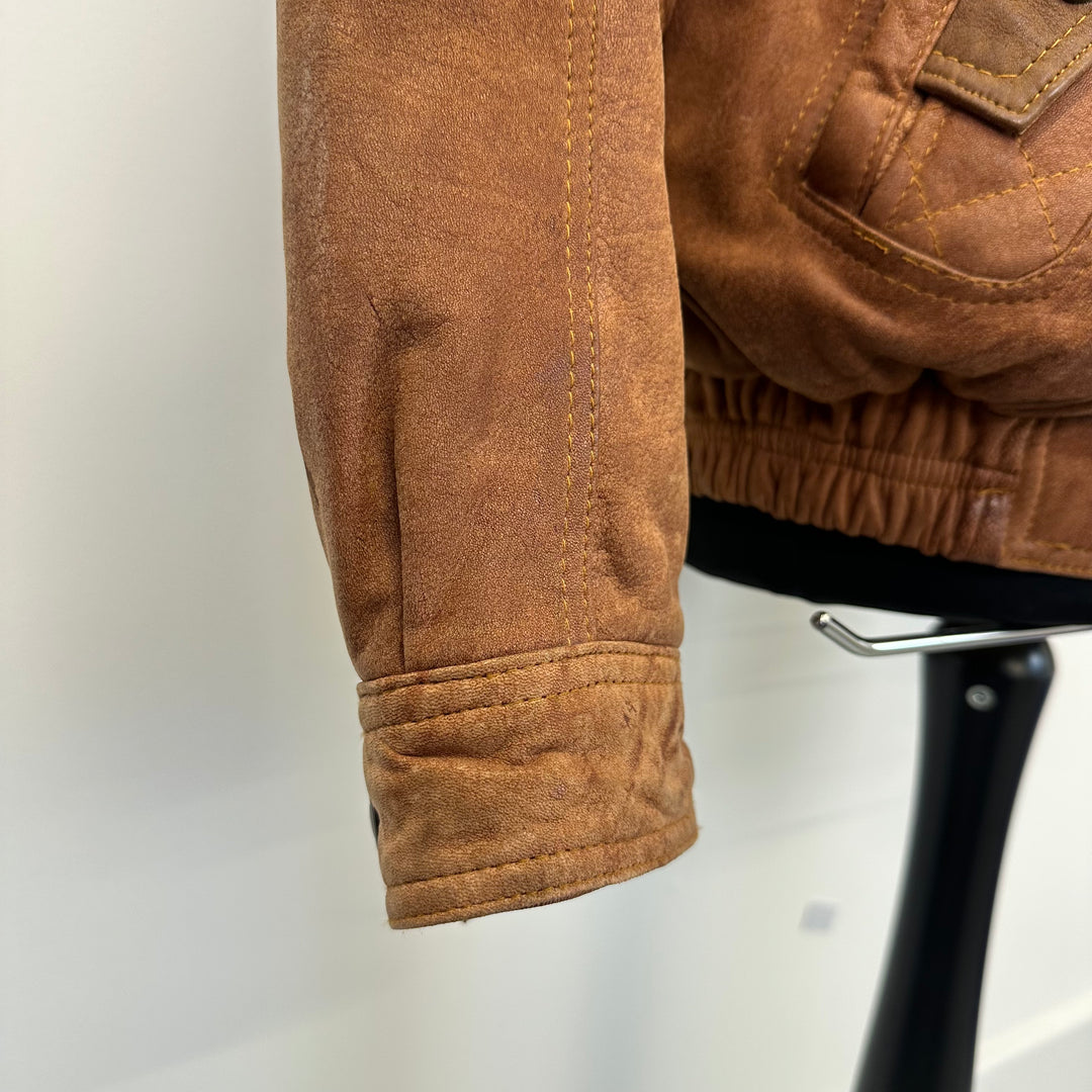 Premium Light Brown Suede Jacket - L