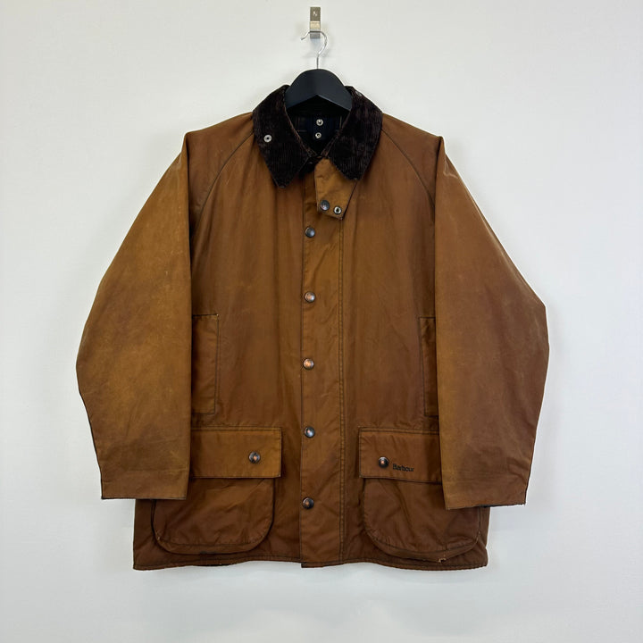 Barbour Moorland Burnt Orange Waxed Re-work Jacket - M