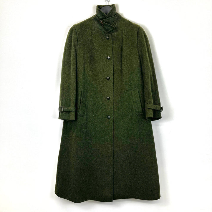 Burberry Dark Green Wool Coat - M