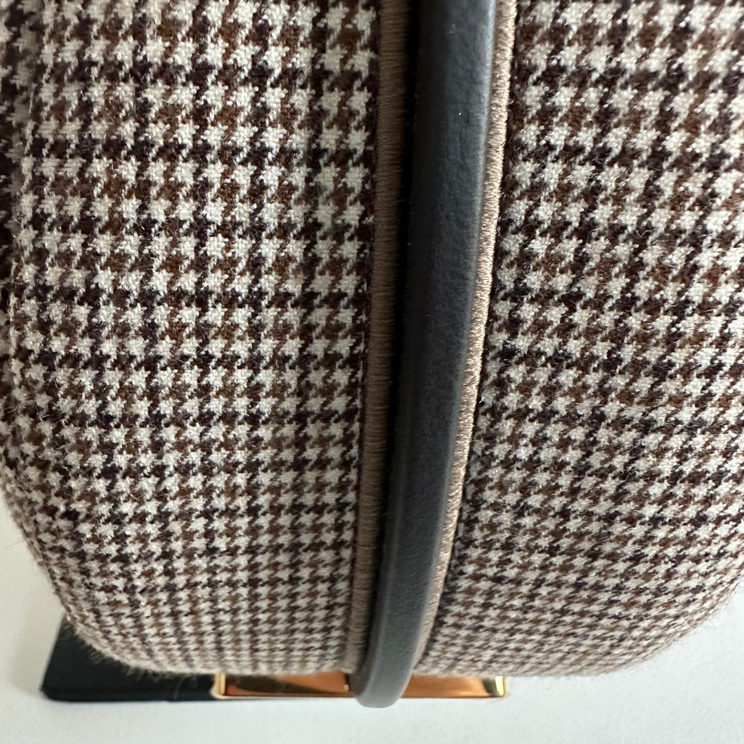 Fendi Fendigraphy Houndstooth & Leather Hobo bag - Small