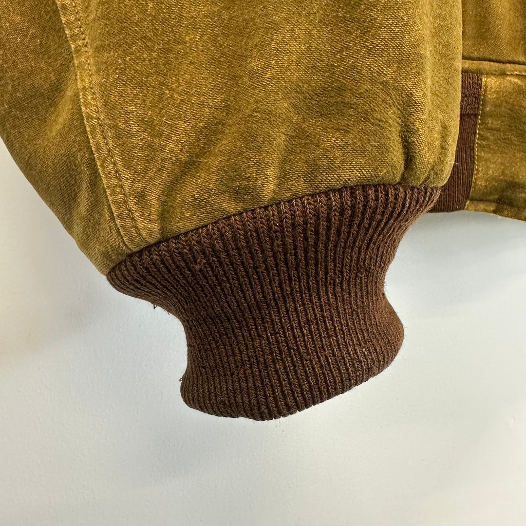 Reworked Brown Padded Cotton moleskin Jacket - L