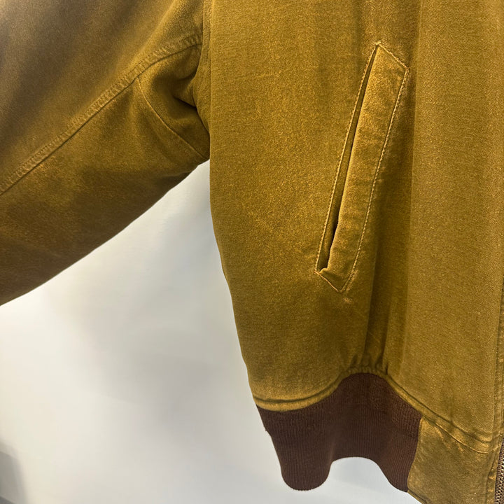 Reworked Brown Padded Cotton moleskin Jacket - L