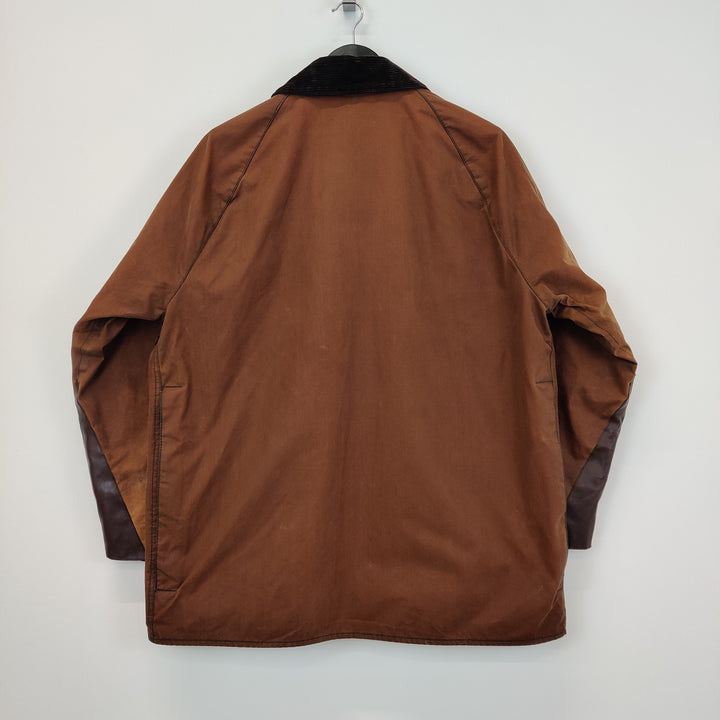 Barbour Moorland Burnt Orange Waxed Re-work Jacket - M
