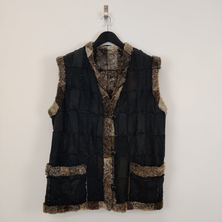 Shearling lined Suede Waistcoat - M