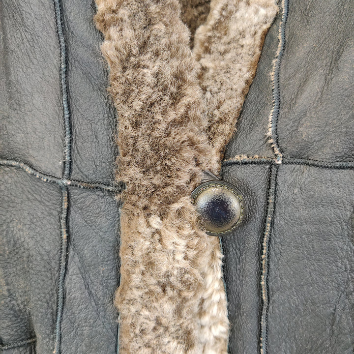 Shearling lined Suede Waistcoat - M