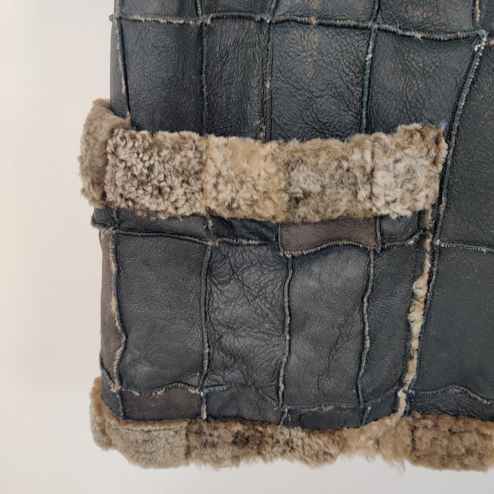 Shearling lined Suede Waistcoat - M