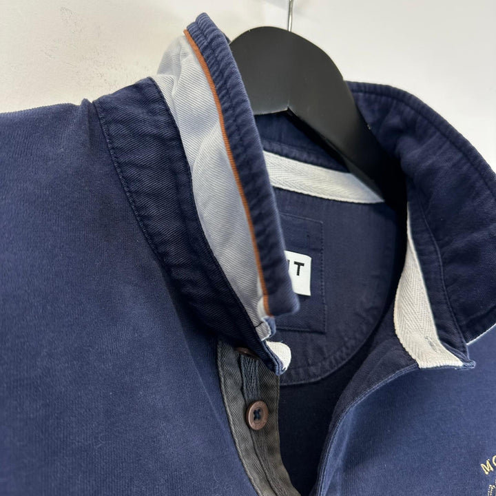 Navy Rugby Jersey Top with embroidery - L