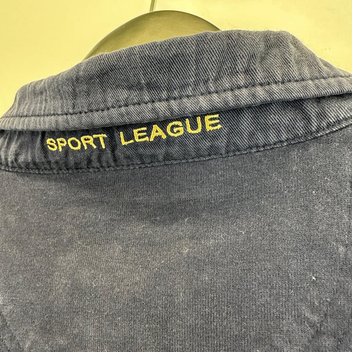 Navy Rugby Jersey Top with embroidery - L