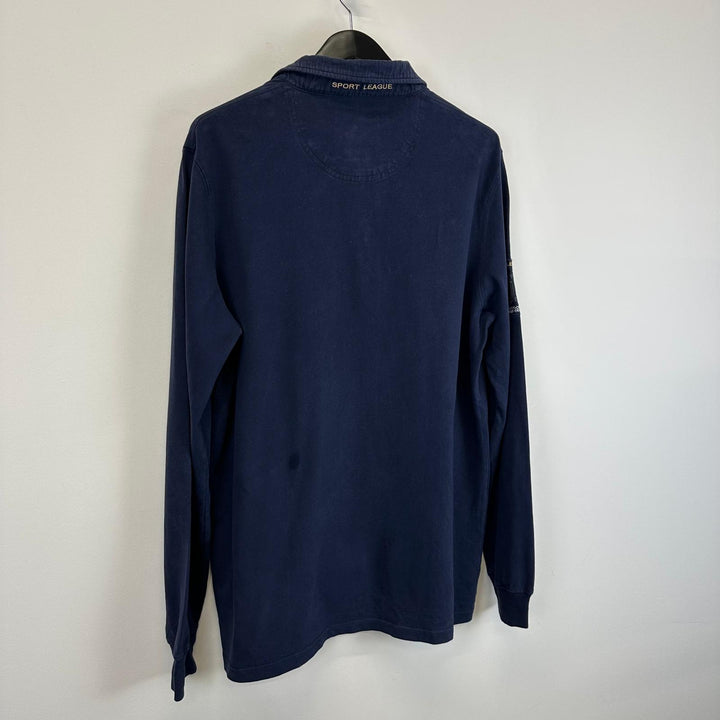 Navy Rugby Jersey Top with embroidery - L