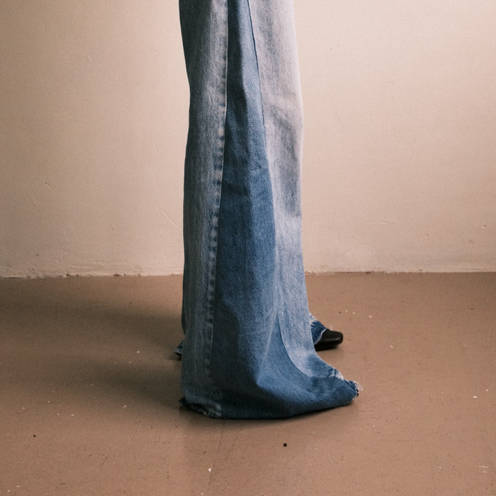 WIDE LEG FIT Denim Jeans - Pale Wash