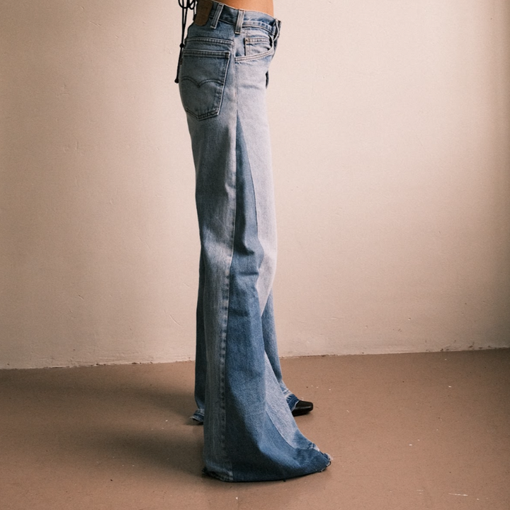 WIDE LEG FIT Denim Jeans - Pale Wash