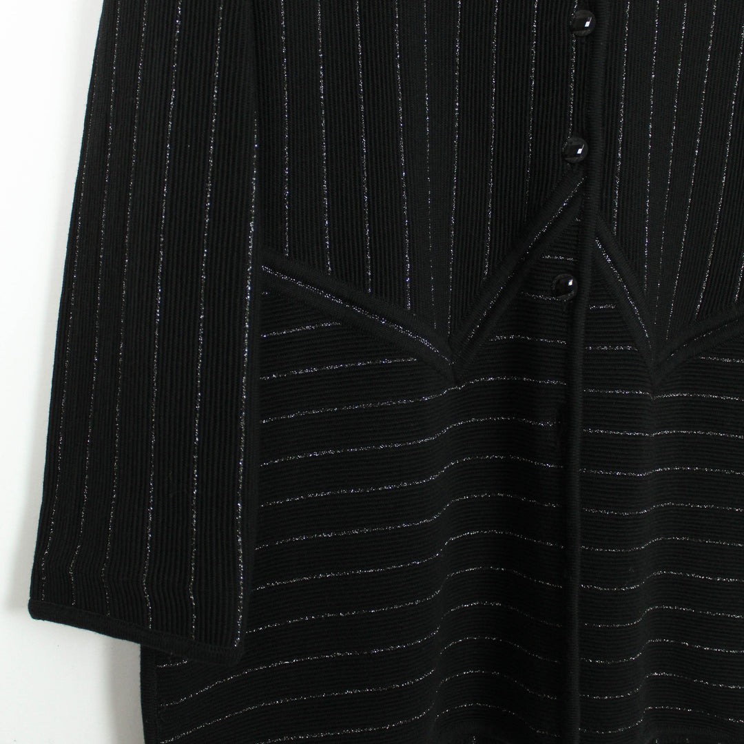 Valentino black and silver merino blend blazer/cardigan, UK 12