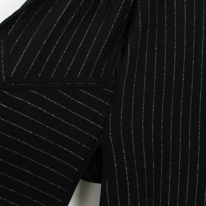 Valentino black and silver merino blend blazer/cardigan, UK 12