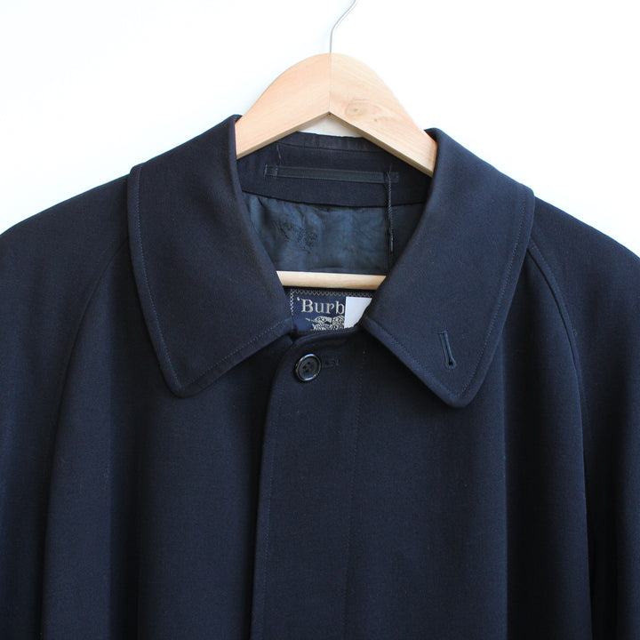 Burberry navy long trench button coat