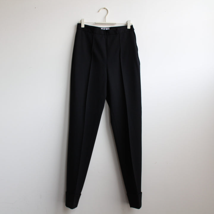 Valentino Oliver V black wool tailored side zip trousers - S