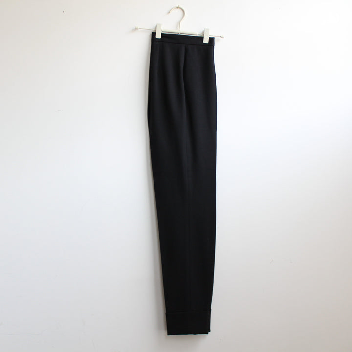 Valentino Oliver V black wool tailored side zip trousers - S