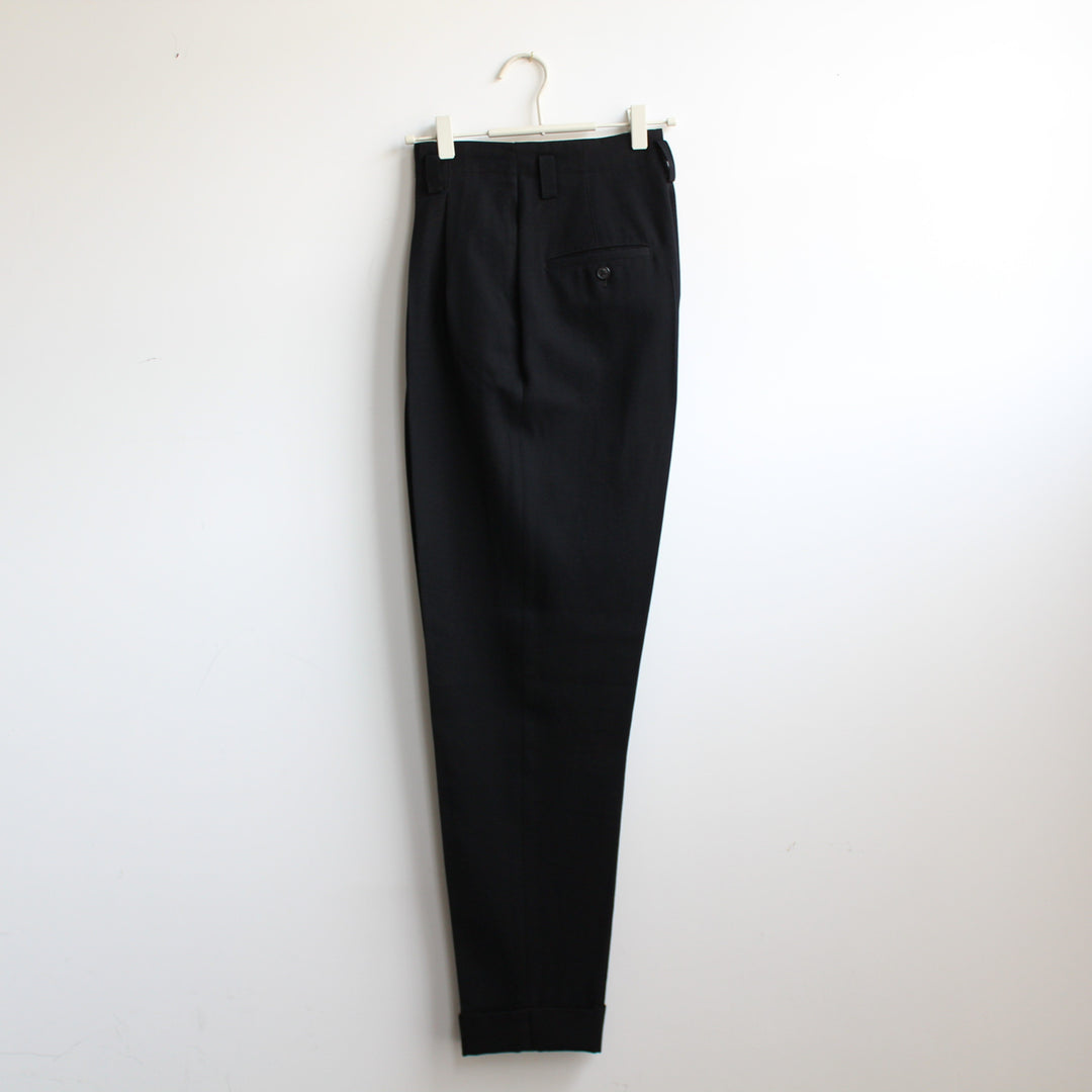 Valentino Oliver black tailored wool trousers, rolled hem - S