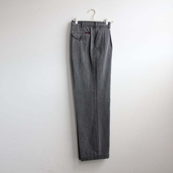 Burberry grey worn tailored trousers rolled ankle hem - M