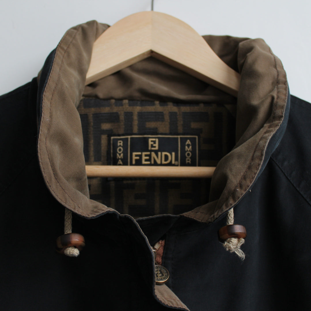 Fendi Black & Brown casual coat - Size 44