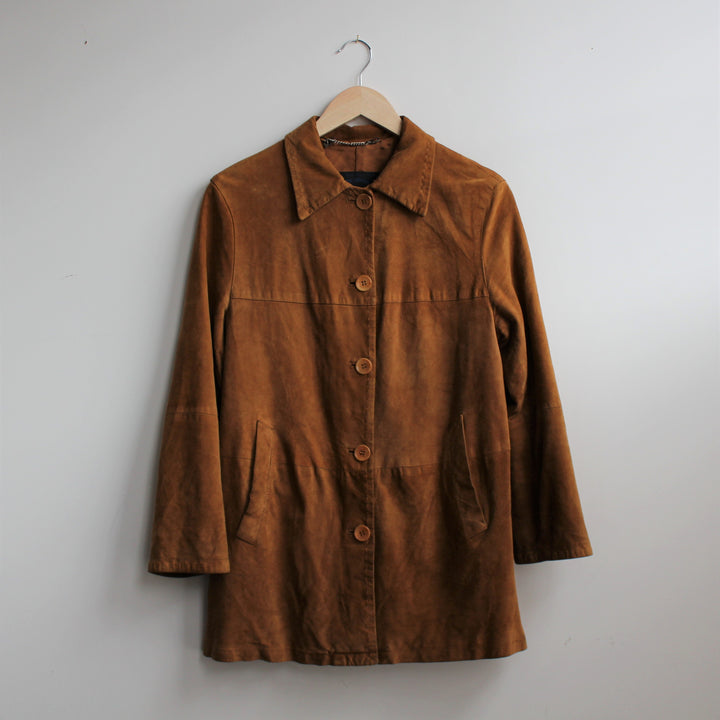 Brown ochre suede jacket - Medium