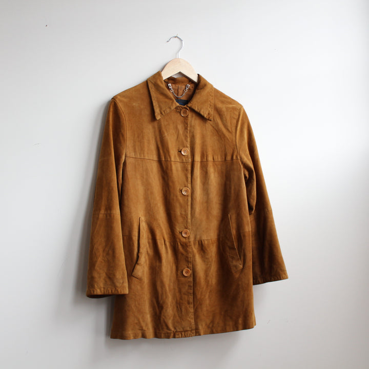 Brown ochre suede jacket - Medium