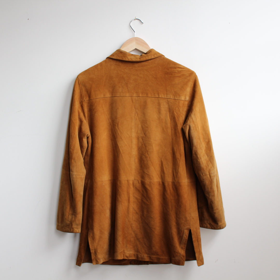 Brown ochre suede jacket - Medium