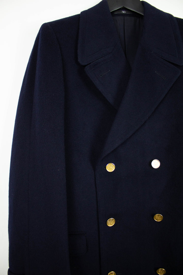 Valentino navy wool coat - Olympic Edition - 52 Large