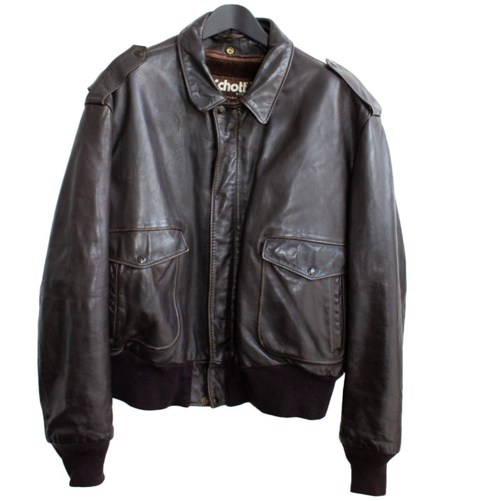 Schott brown real  Leather Jacket - L