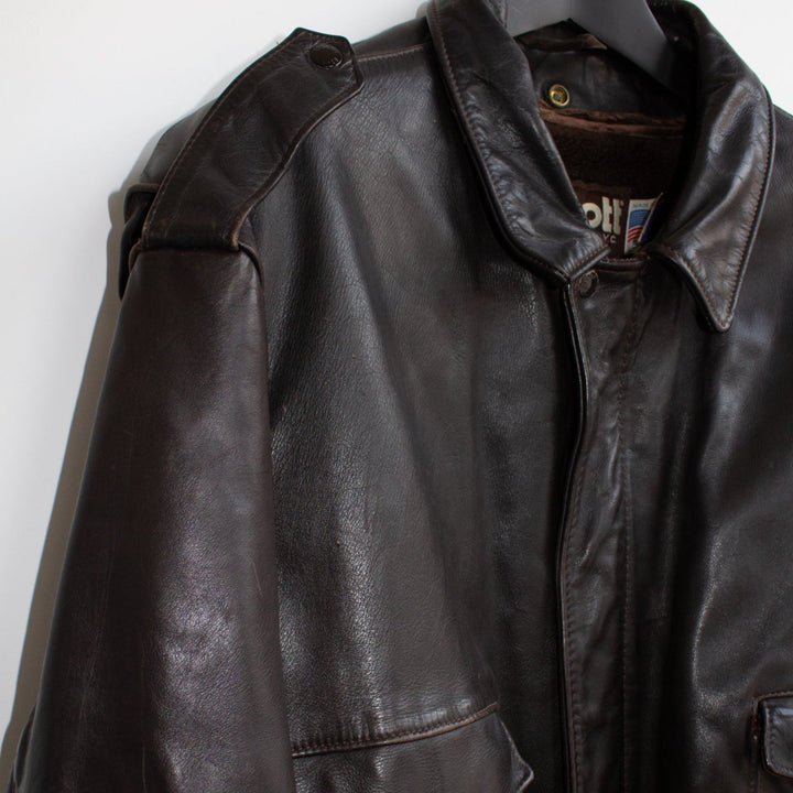 Schott brown real  Leather Jacket - L