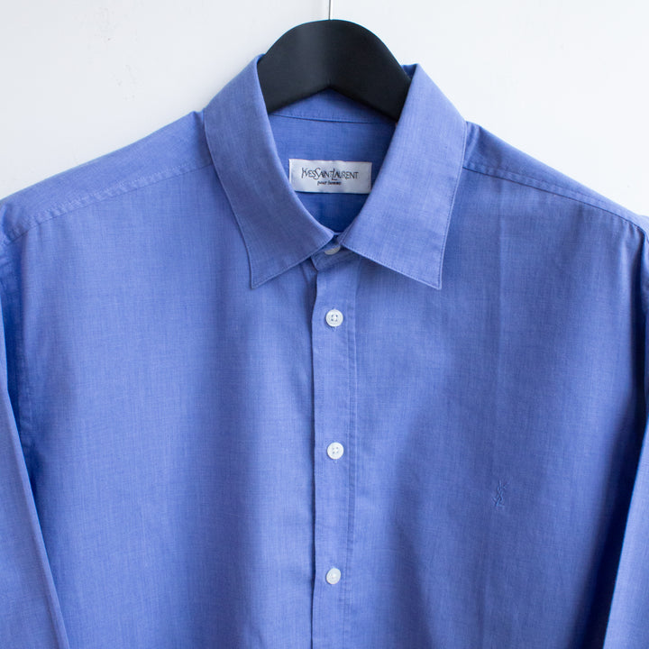 YSL Blue Cotton Shirt - L