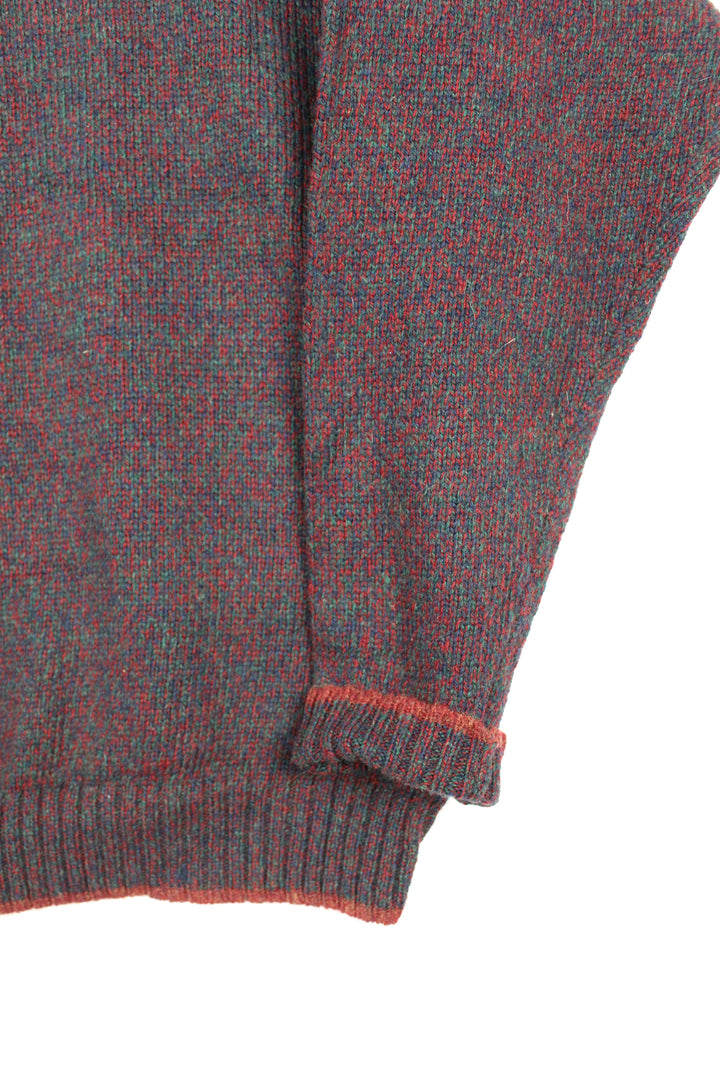 Vintage 80s 90s Woolrich Red Flecked Wool Crewneck Jumper Sweater Size Large