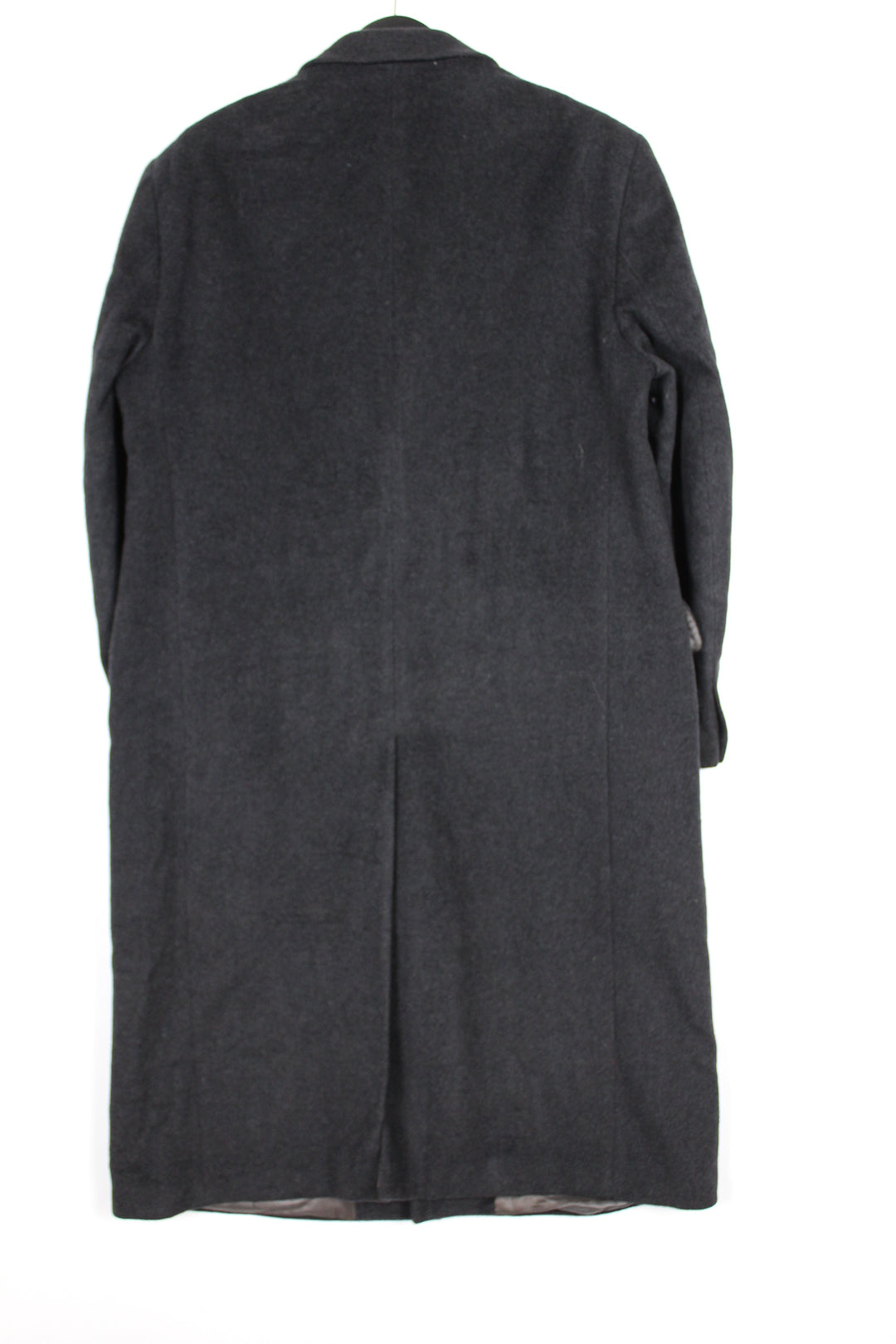 Vintage 80s 90s UK Eastwick Grey Wool Single Breasted Long Overcoat Men's Size 42R
