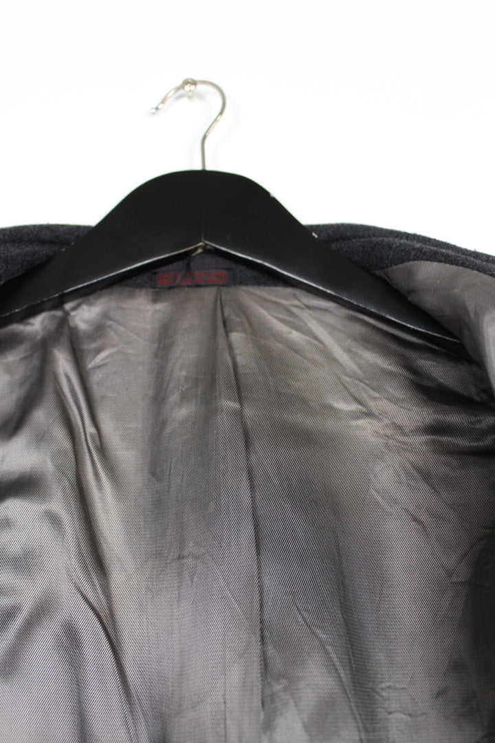 Vintage 80s 90s UK Eastwick Grey Wool Single Breasted Long Overcoat Men's Size 42R