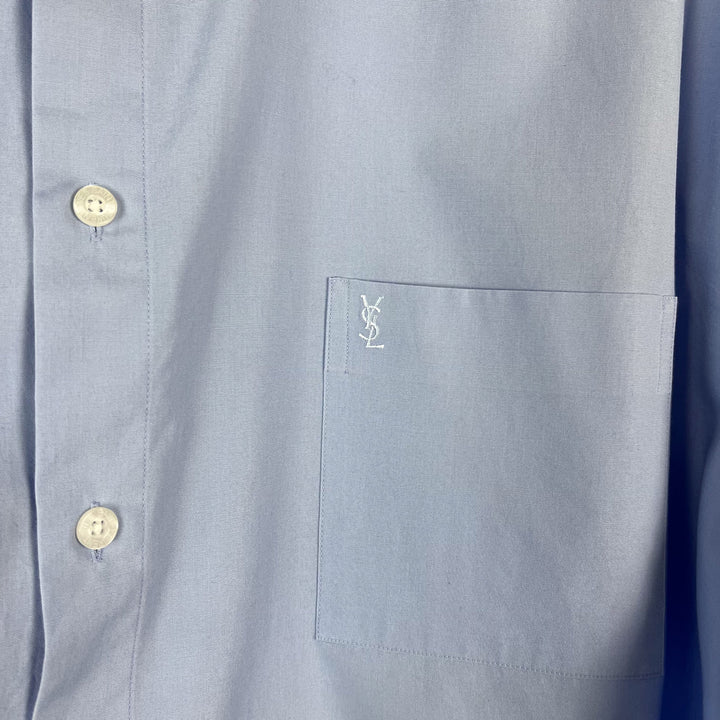 YSL Re/Work Cropped Light Blue Cotton Shirt