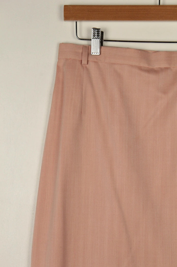 Escada pink pencil skirt 100% pure wool high-waisted tailored design Italy.