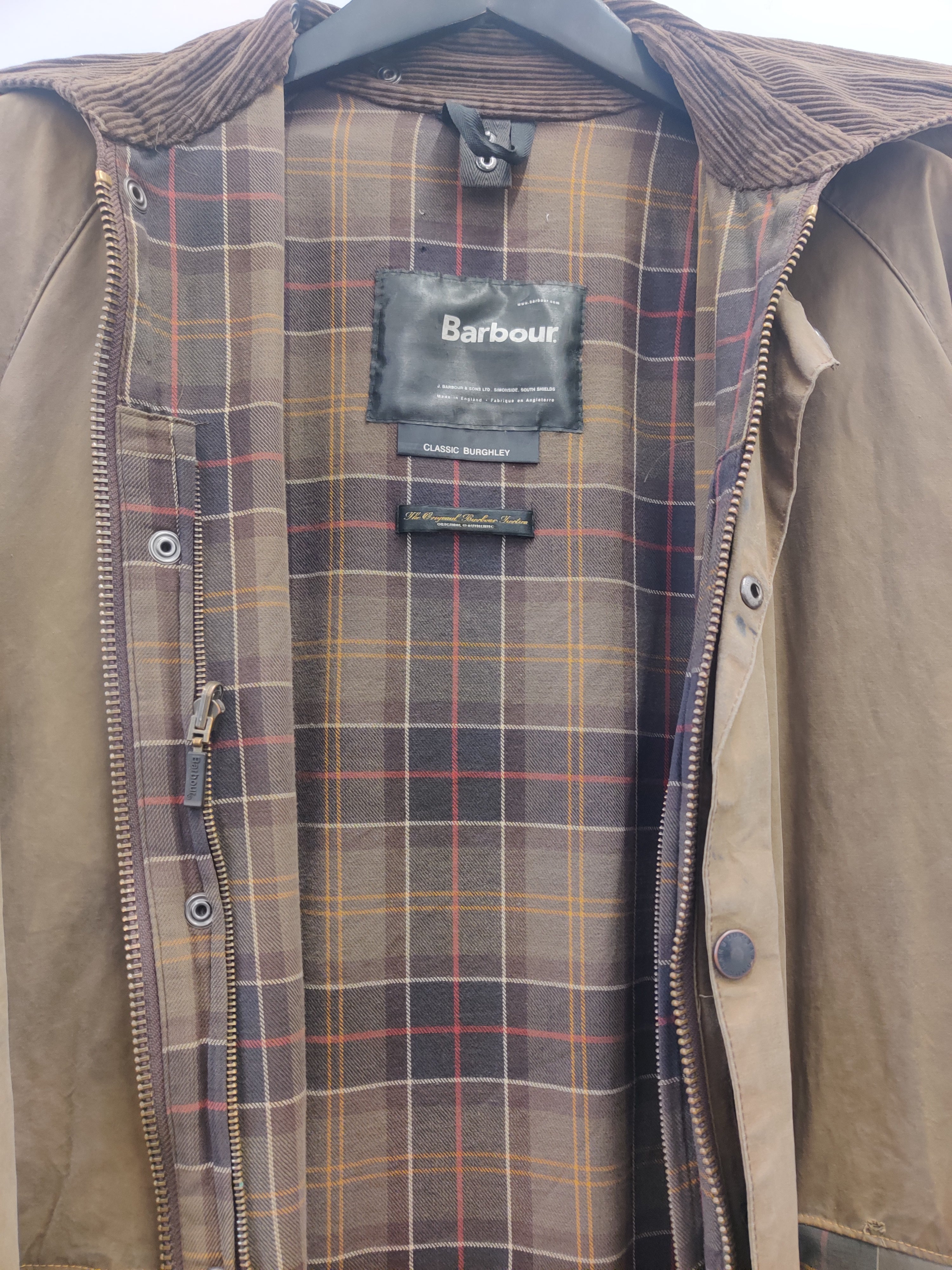 Burberry Barbour アウター ジャケット BURBERRY WAXED winter jacket vintage womens Cotton NOVA CHECK