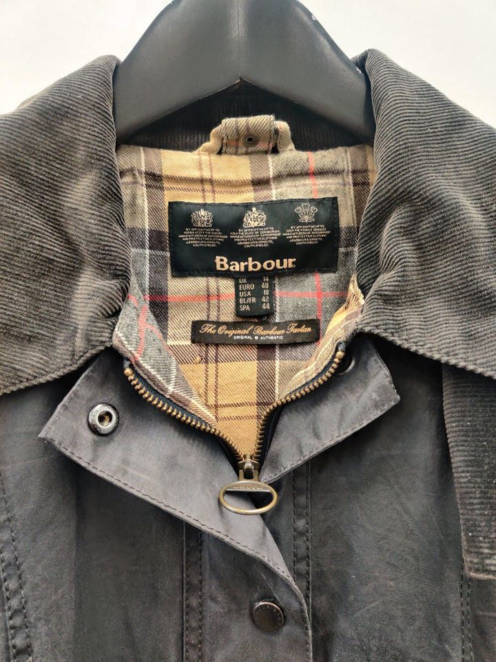 RE/Work Barbour x Cord Beadnell Navy Wax Jacket - UK14 [No.15]