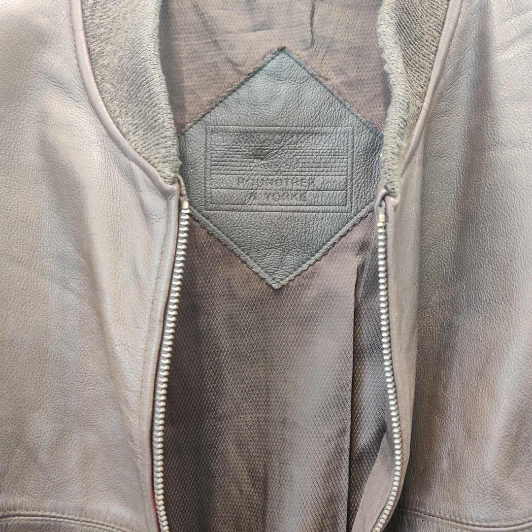 Premium Brown Leather Jacket - L