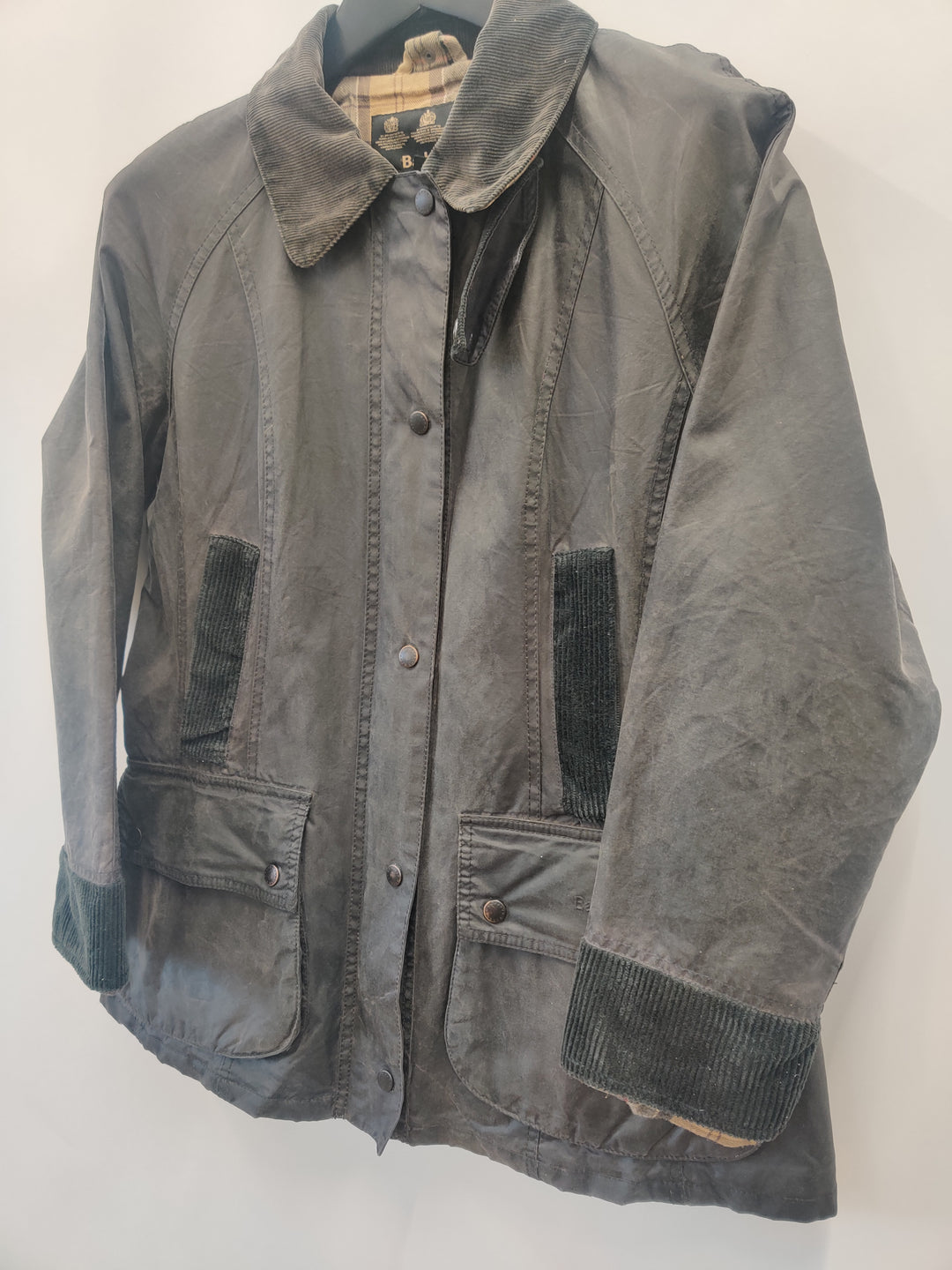 RE/Work Barbour x Cord Beadnell Navy Wax Jacket - UK14 [No.15]