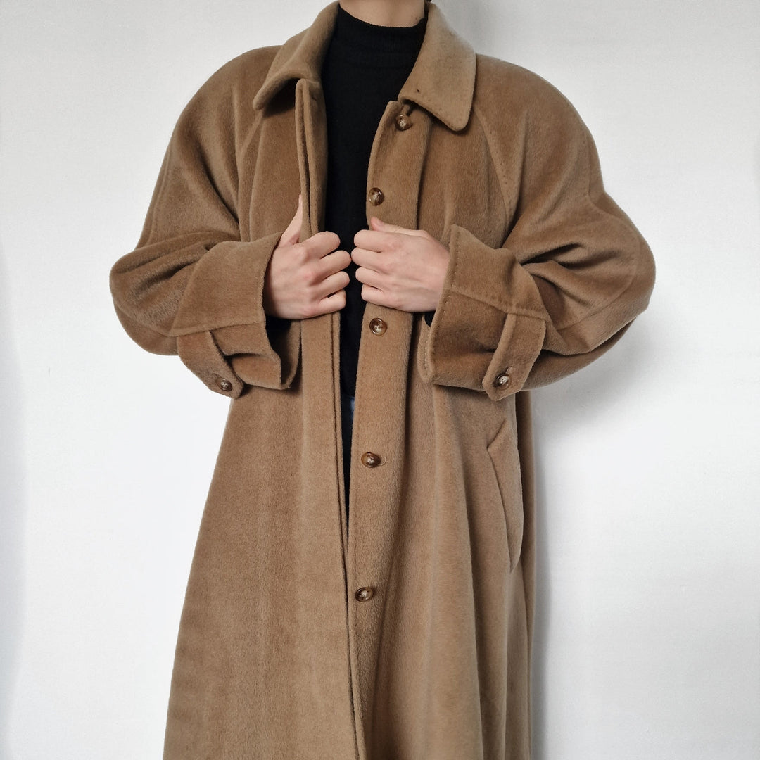 Max Mara Pure Wool Beige Coat - UK 10-14