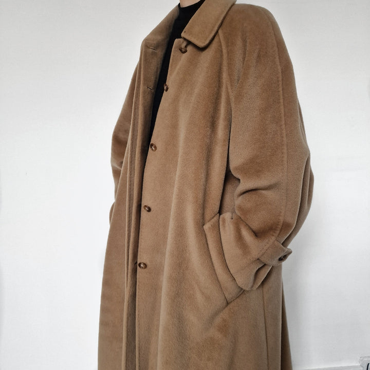 Max Mara Pure Wool Beige Coat - UK 10-14