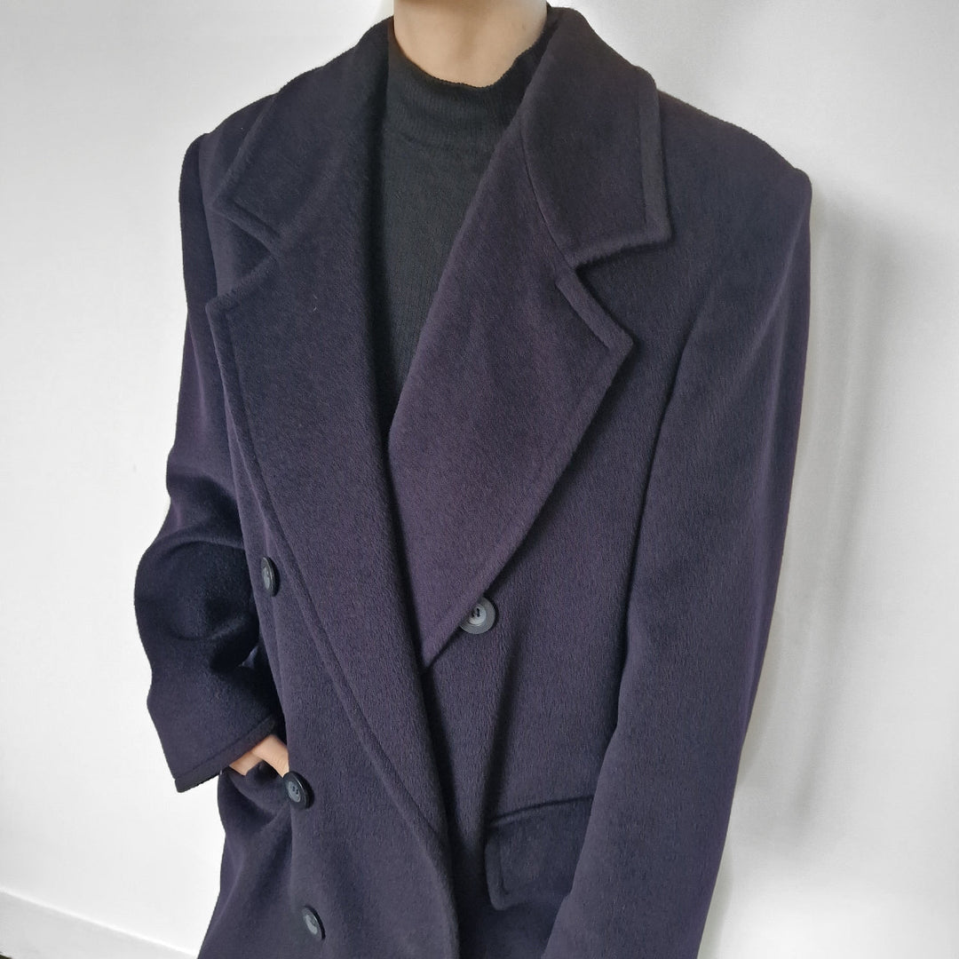 Max Mara Navy Wool Coat - UK 10-12