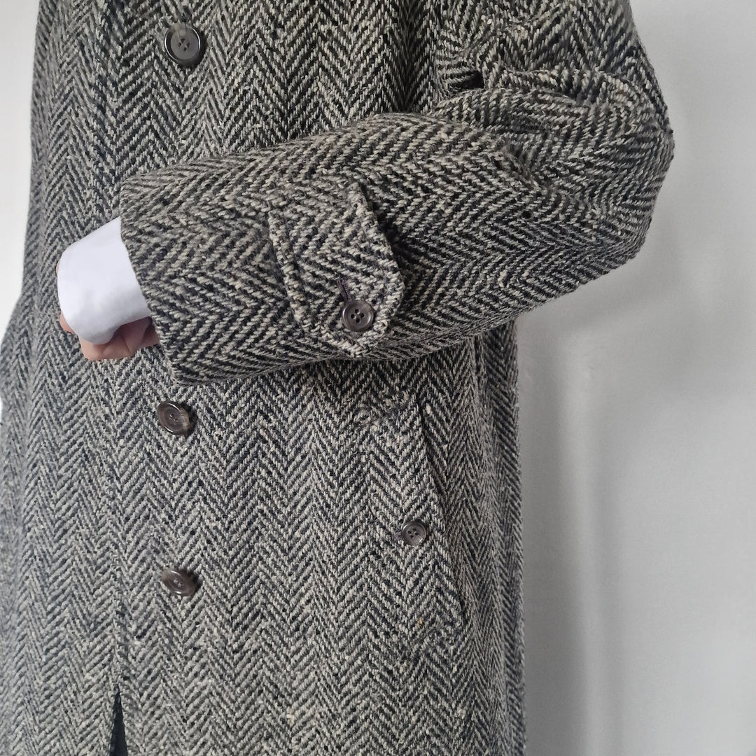 Burberry Wool Car Coat in Irish Tweed - M